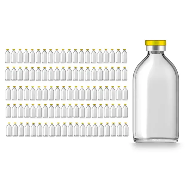 Borox Kapaklı Tıpalı Cam Şişe 100ml - Flakon Şişe - 100 Adet Toptan