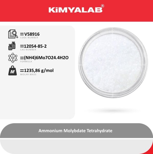 Kimyalab Amonyum Heptamolibdat 50g - Ammonium Molybdate Tetrahydrate