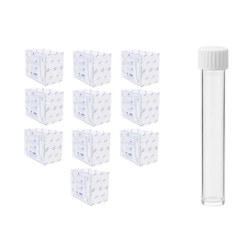 Borox Plastik Deney Tüpü 16x110mm - Vida Kapaklı 1000 Adet - Dibi Düz