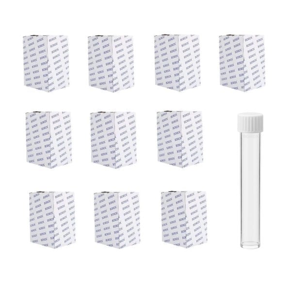 Borox Plastik Deney Tüpü 16x110mm - Vida Kapaklı 1000 Adet - Dibi Düz