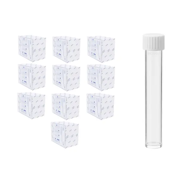 Borox Plastik Deney Tüpü 16x110mm - Vida Kapaklı 1000 Adet - Dibi Düz