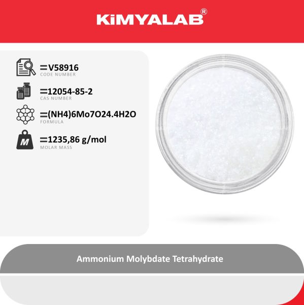 Kimyalab Amonyum Heptamolibdat 100g - Ammonium Molybdate Tetrahydrate