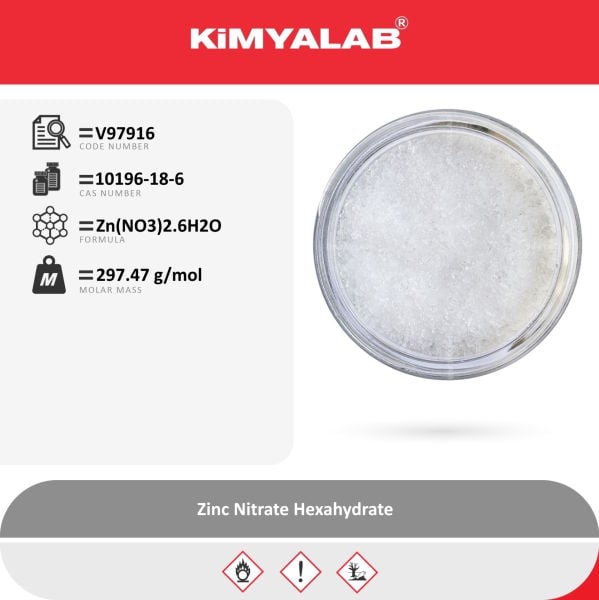 Kimyalab Çinko Nitrat Hekzahidrat 1Kg - Zinc Nitrate Hexahydrate