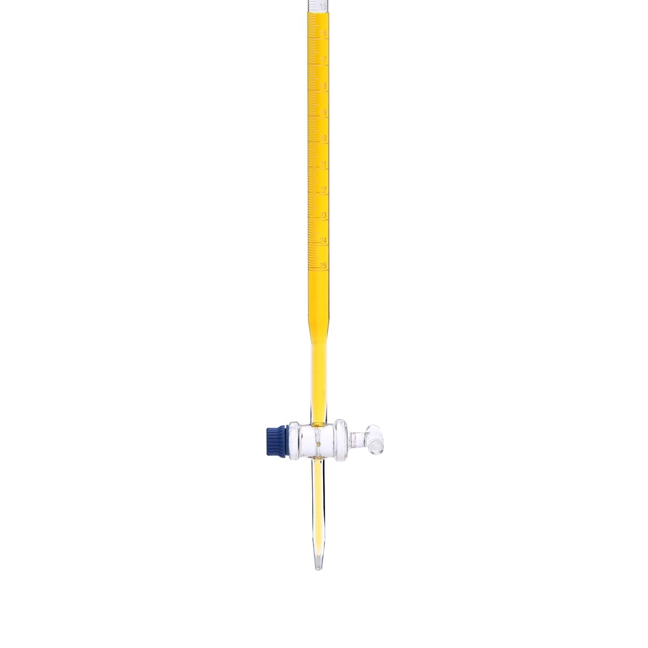 Borosil Cam Büret 25 ml 0.10ml Taksimat Cam Musluk - Class A