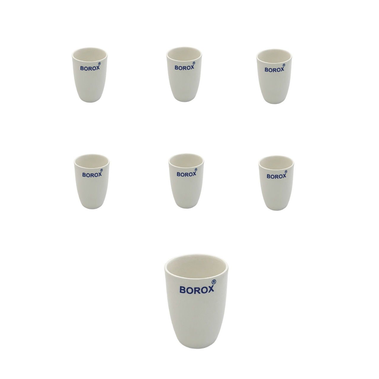 Borox Porselen Kroze - Uzun Form - 15ml - Tall Form Crucible - 6 Adet Toptan