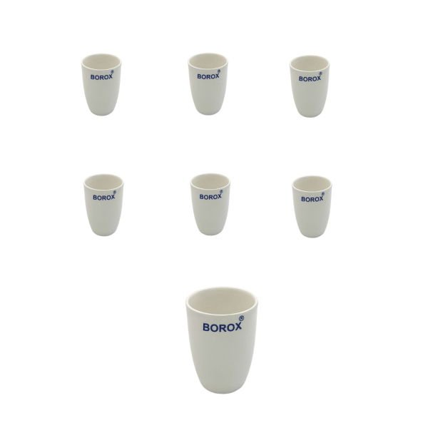 Borox Porselen Kroze - Uzun Form - 15ml - Tall Form Crucible - 6 Adet Toptan