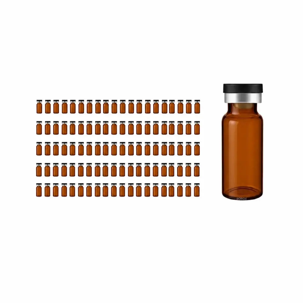 Borox Cam Vial 20 ml - Amber - Crimp ND20 - 100 adet/paket