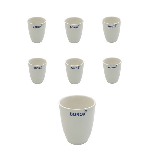 Borox Porselen Kroze - Uzun Form - 35ml - Tall Form Crucible - 6 Adet Toptan