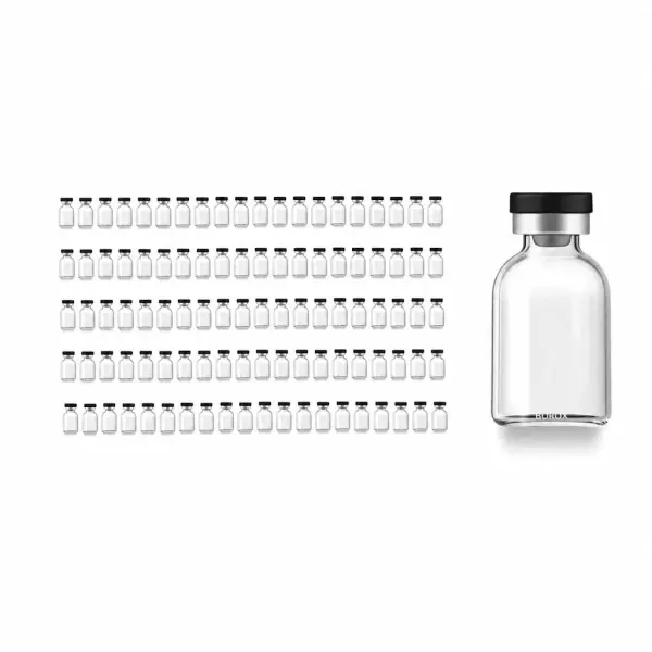 Borox Kapaklı Tıpalı Cam Şişe 25ml - Flakon Şişe 25cc - 100 Adet Toptan