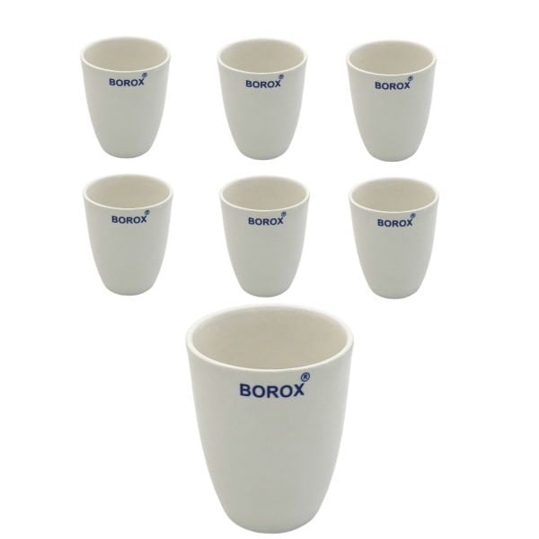 Borox Porselen Kroze - Uzun Form - 130ml - Tall Form Crucible - 6 Adet Toptan