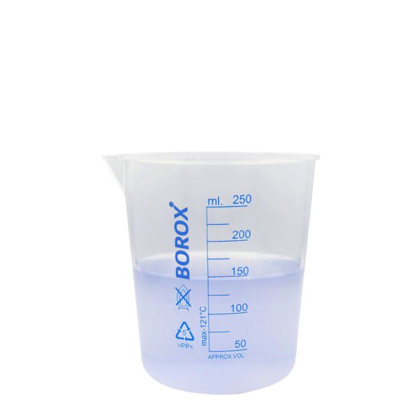 Borox Plastik Beher - Ölçü Kabı - Mavi Skala - 6 Farklı Hacim Toptan