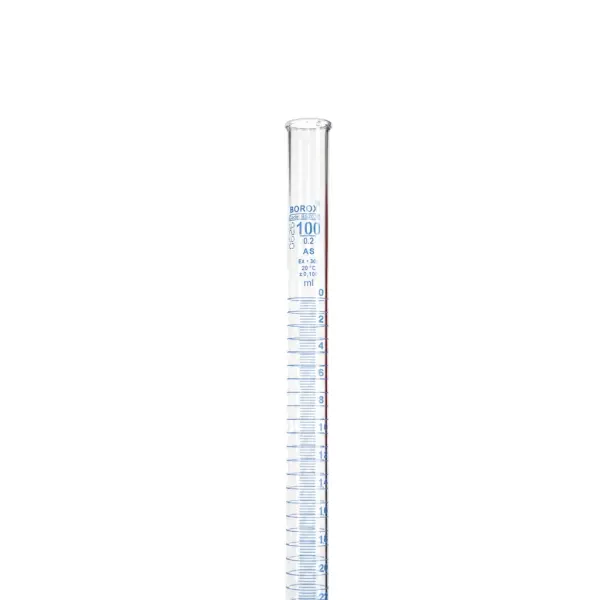 Borox Cam Büret Düz 100 ml 0.2ml Teflon Musluk - Class AS