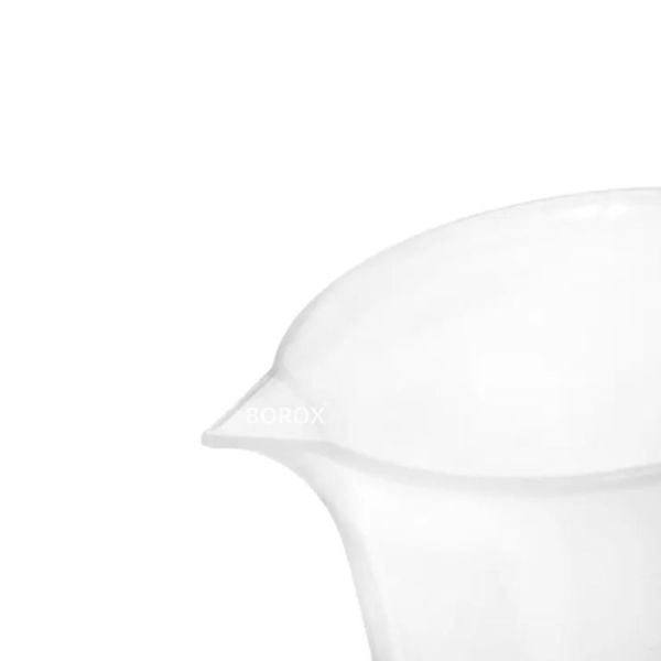 Borox Kulplu Plastik Beher 2000 ml - Kabartma Dereceli Beaker - Ölçü Kabı - 6 Adet Toptan