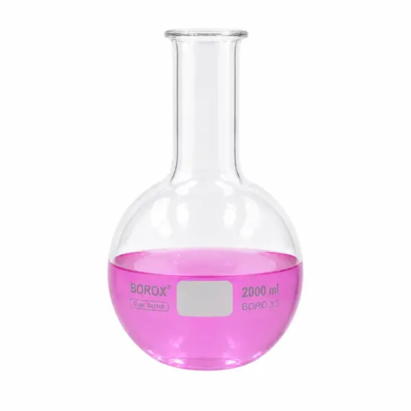 Borox Cam Balon 2000 ml - Dibi Yuvarlak - Kaynatma Balonu - 10 Adet Toptan