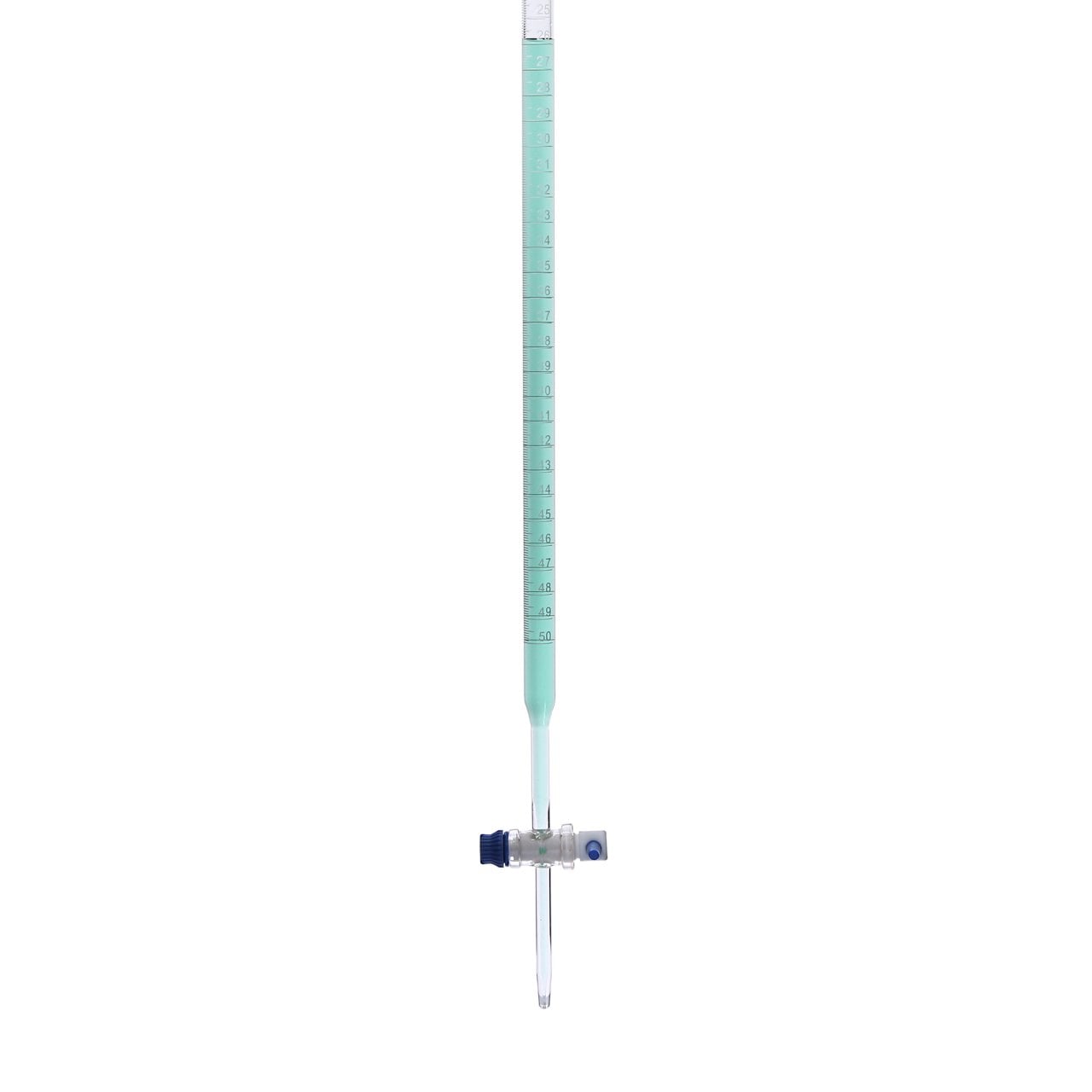 Borox Cam Büret Düz 50 ml 0.1 ml Teflon Musluk - Class B