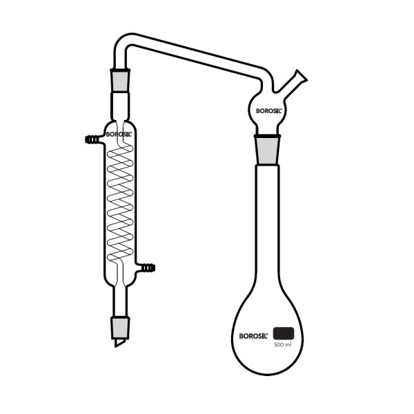 Borosil Cam Azot Tayin Cihazı Seti Graham Kondenser - 500 ml