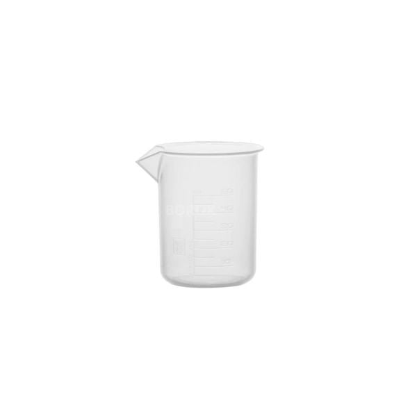 Borox Plastik Beher 50 ml - Kabartma Dereceli - Plastic Beaker Autoclavable - 12 Adet Toptan