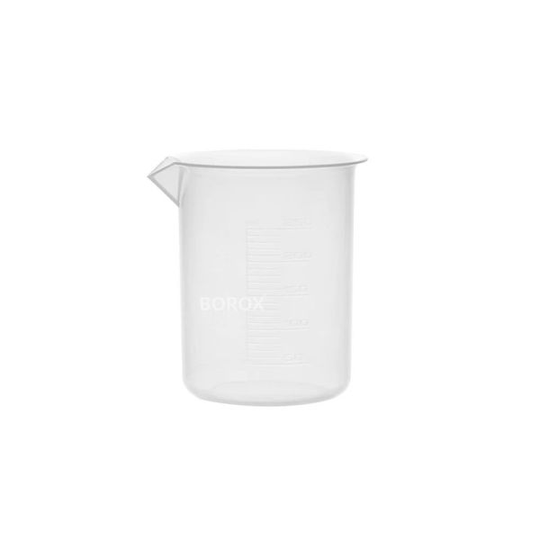 Borox Plastik Beher 250 ml - Kabartma Dereceli - Plastic Beaker Autoclavable - 12 Adet Toptan