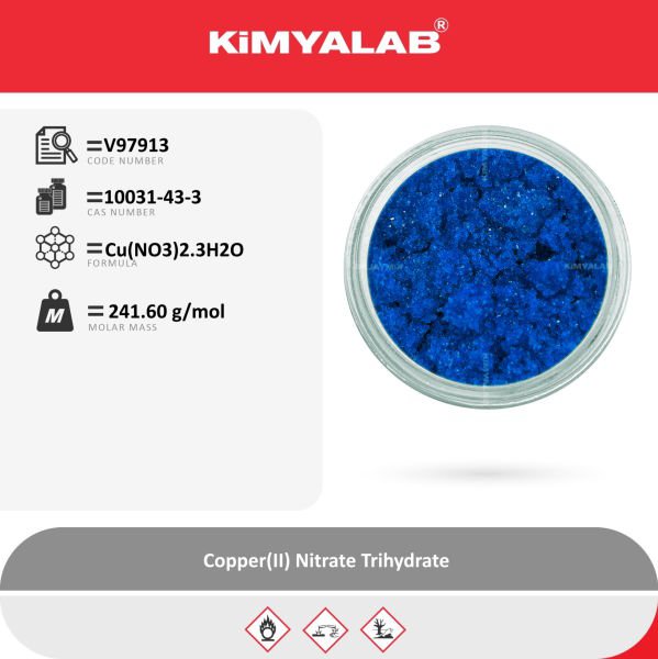 Kimyalab Bakır II Nitrat Trihidrat 500g - Copper II Nitrate Trihydrate