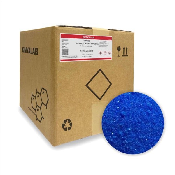 Kimyalab Bakır II Nitrat Trihidrat - Copper II Nitrate Trihydrate - 25 Kg-Koli Toptan