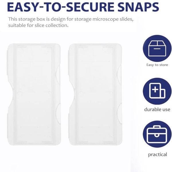 Mikroskop Slide Kutusu - Plastik Slayt Saklama Kabı 1 Yuvalı - Lam Taşıma Standı Tray - 100 Adet Toptan