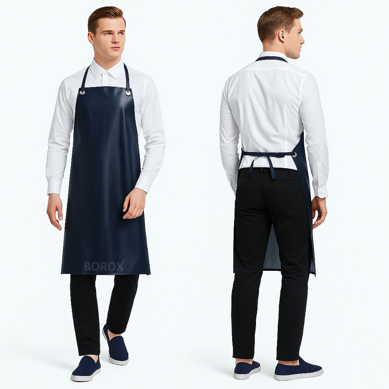 Borox Asit ve Kimyasal Önlüğü PVC Önlük Su Geçirmez Lacivert