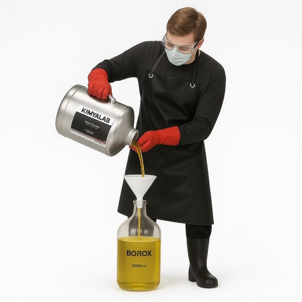 Borox Asit ve Kimyasal Önlüğü - PVC Önlük Su Geçirmez Siyah