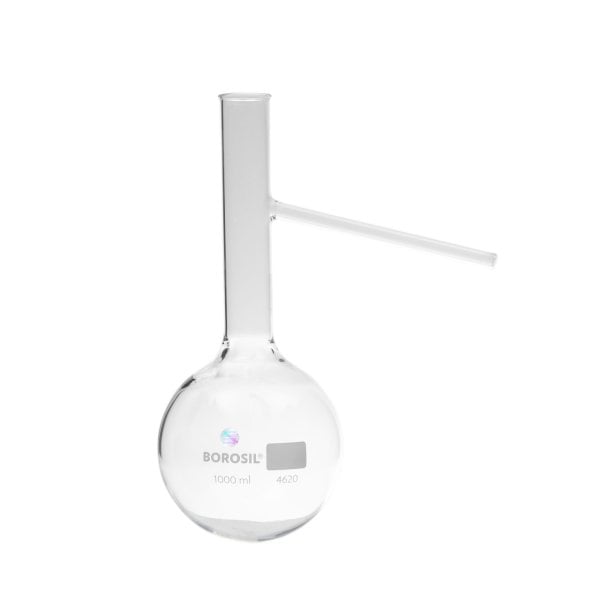 Borosil Cam Balon 1000 ml - Dibi Yuvarlak Destilasyon Balonu