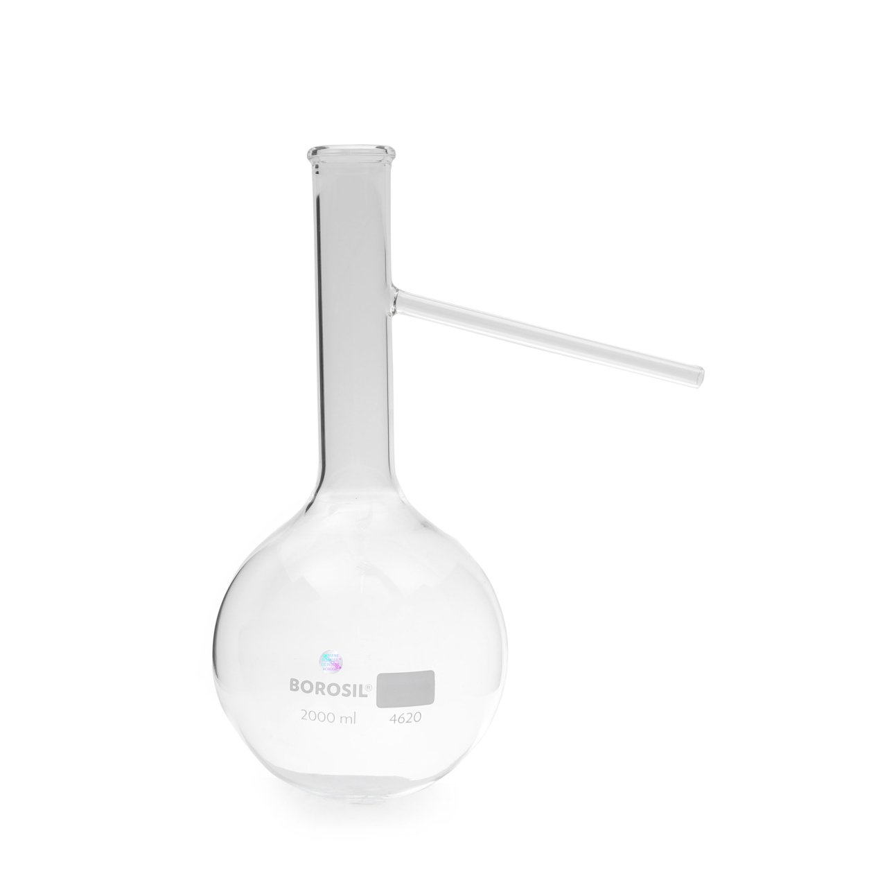 Borosil Cam Balon 2000 ml - Dibi Yuvarlak Destilasyon Balonu