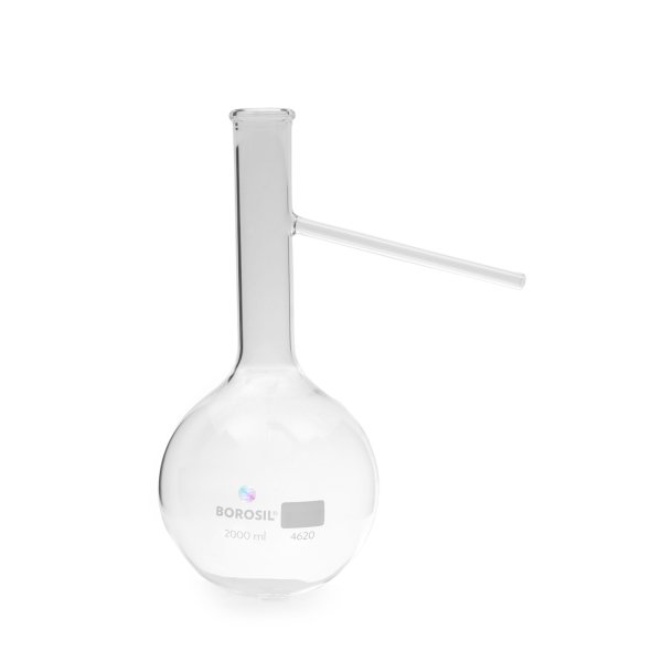 Borosil Cam Balon 2000 ml - Dibi Yuvarlak Destilasyon Balonu