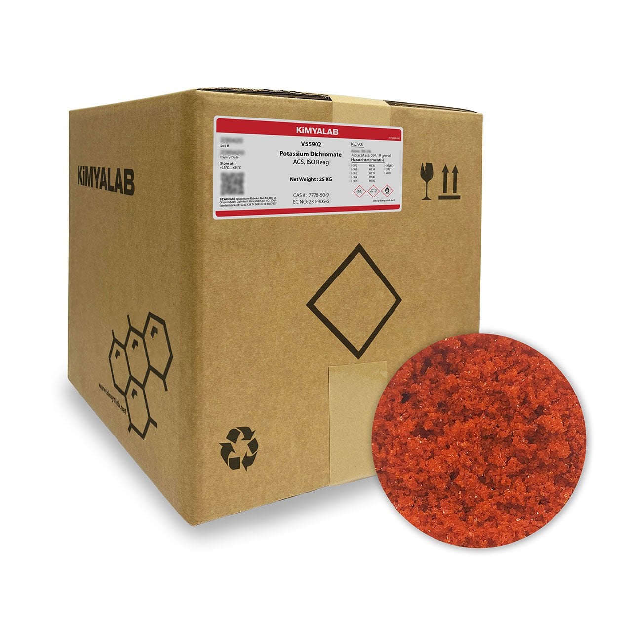 Potasyum Dikromat - 25 KG - Potassium dichromate