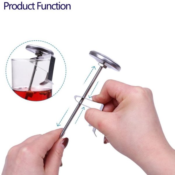 Barista Termometresi - İçecek Süt Ölçer Ayarlanabilir Problu