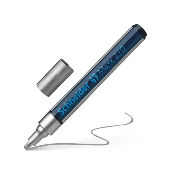 Schneider Maxx 270 Asetat Kalemi Gümüş - 1-3mm - Boya Markörü