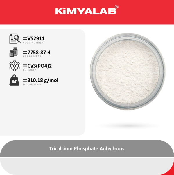 Kimyalab Trikalsiyum Fosfat - Tricalcium Phosphate Anhydrous 5 Kg-HDPE Varil
