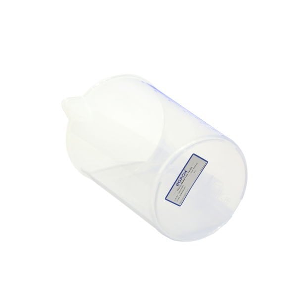 Borox Kulplu Plastik Beher 5 Litre - Mavi Skala Ölçü Kabı