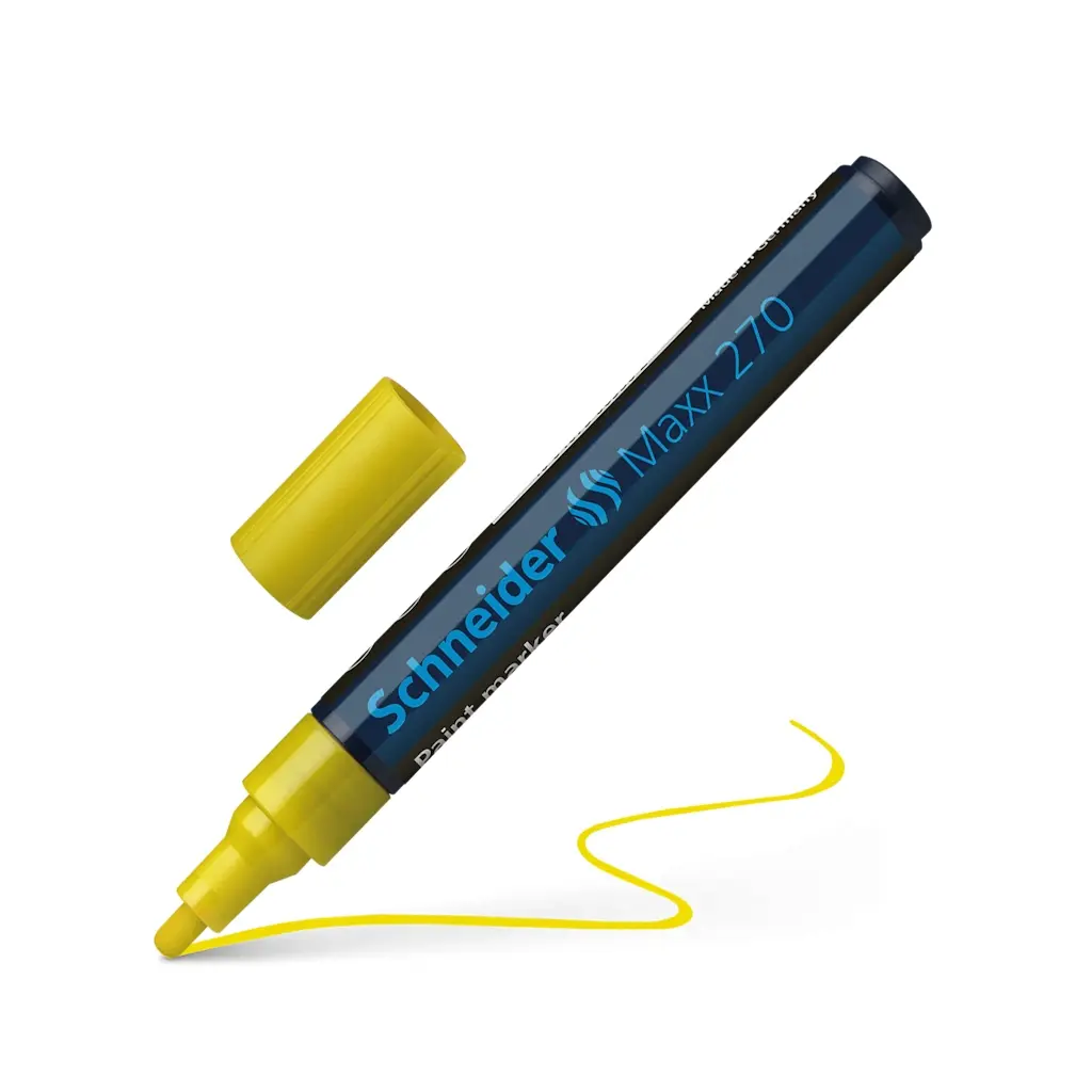 Schneider Maxx 270 Asetat Kalemi Sarı - 1-3mm - Boya Markörü