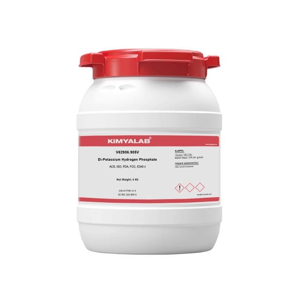 Kimyalab Dipotasyum Hidrojen Fosfat - Di-Potassium Hydrogen Phosphate 5 Kg-HDPE Varil Food Grade