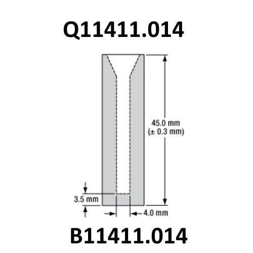 Borox Cam Spektrofotometre Küveti - Semi Mikro 1.4 ml - 2 Adet Kutu