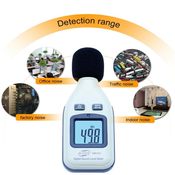 Benetech GM1351 Ses Ölçüm Cihazı - Ses Ölçer 30-130 dBA