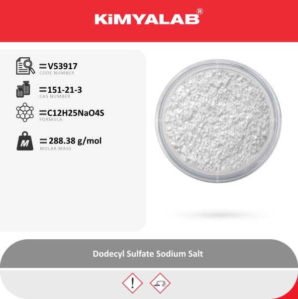 Kimyalab Sodyum Dodesil Sülfat - SLS Toz - Dodecyl Sulfate Sodium Salt - 20 Kg-Koli Toptan