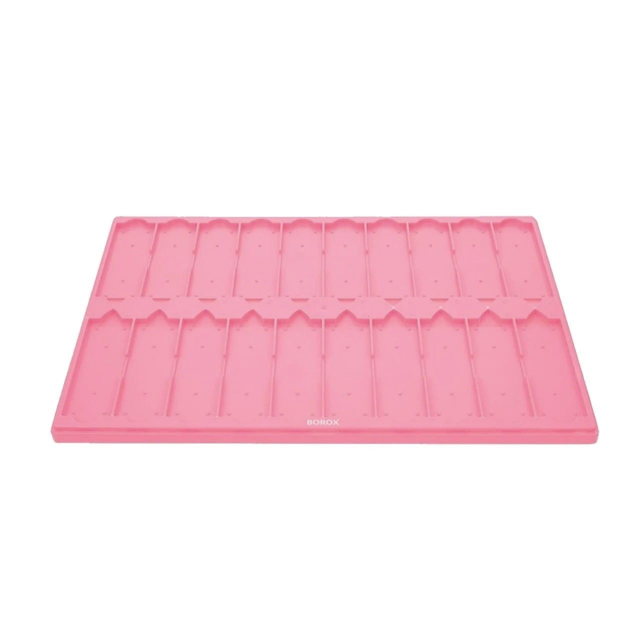 Mikroskop Slide Kutusu - Plastik Slayt Saklama Kabı 20li - Lamel Taşıma Standı Tray - Pembe