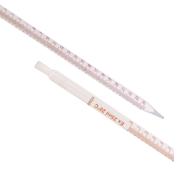 Borox Cam Dereceli Pipet 25 ml - Serolojik Pipet - 1 Adet