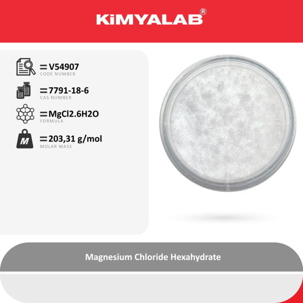 Kimyalab Magnezyum Klorür - Farma Kalite - Magnesium Chloride Hexahydrate - 25 Kg-Koli Toptan