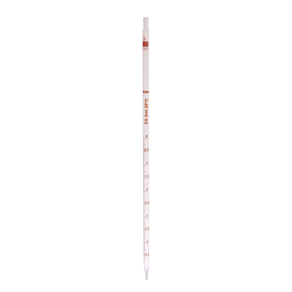 Borox Cam Dereceli Pipet 5 ml - Serolojik Pipet - 1 Adet