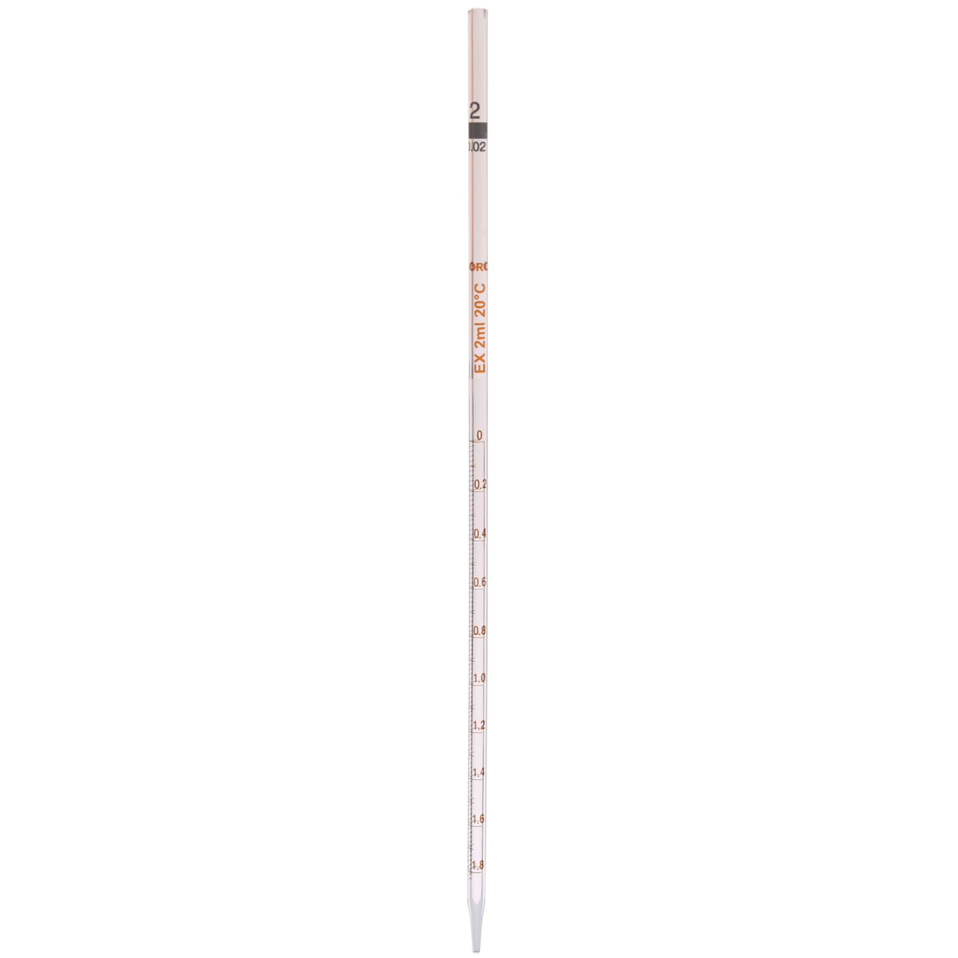 Borox Cam Dereceli Pipet 2 ml - Serolojik Pipet - 1 Adet