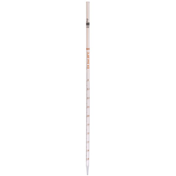 Borox Cam Dereceli Pipet 2 ml - Serolojik Pipet - 1 Adet