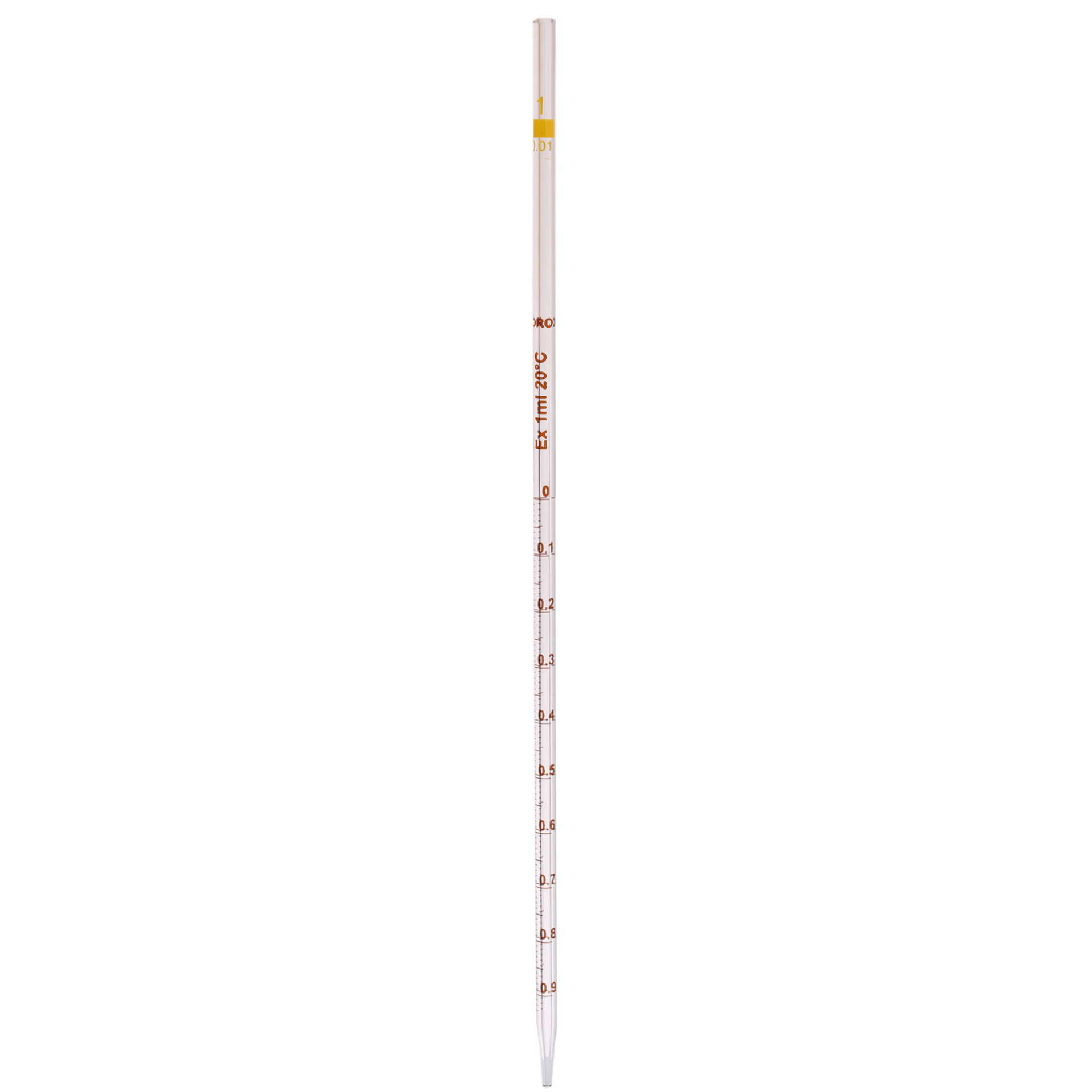 Borox Cam Dereceli Pipet 1 ml - Serolojik Pipet - 1 Adet