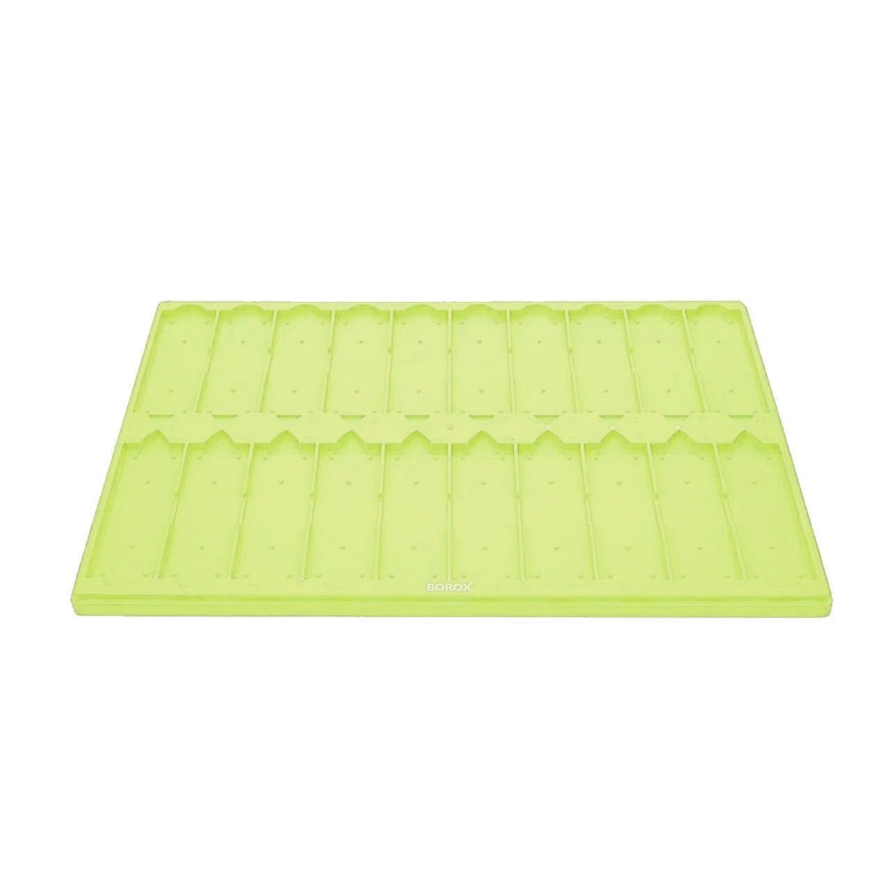 Mikroskop Slide Kutusu - Plastik Slayt Saklama Kabı 20li - Lamel Taşıma Standı Tray - Sarı