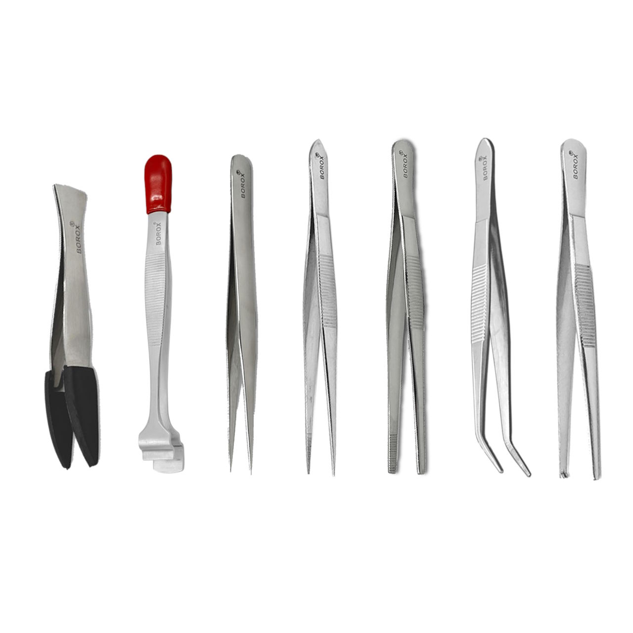 Borox Penset Seti Paslanmaz Çelik - Dişli Cımbız 7 Adet-Set