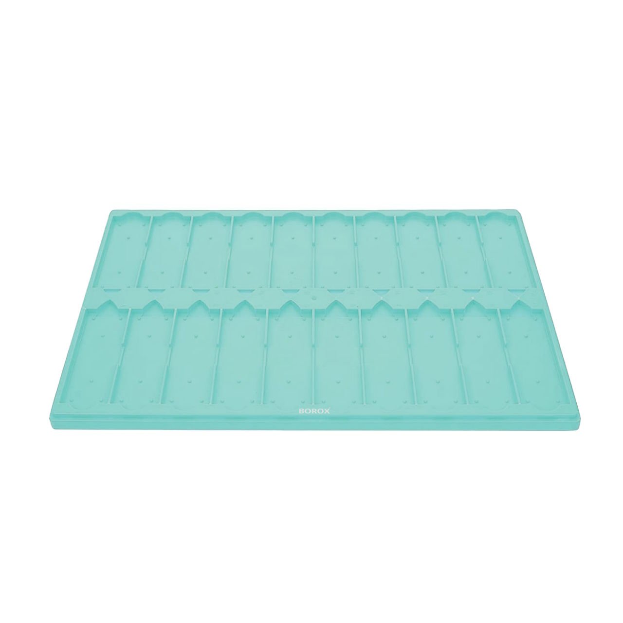 Mikroskop Slide Kutusu - Plastik Slayt Saklama Kabı 20li - Lamel Taşıma Standı Tray - Yeşil